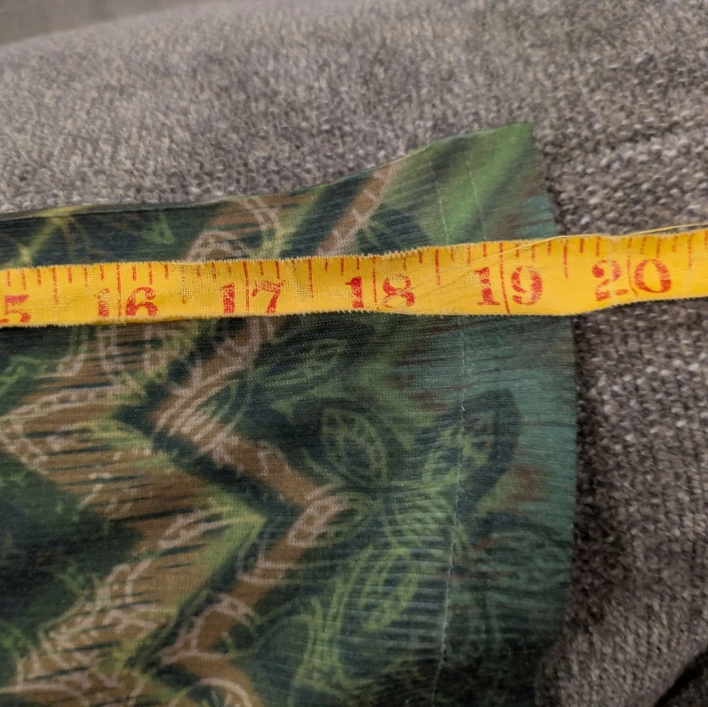 Jane Ashley Green Patterned Women's Top, size 3X - Picture 9 of 9